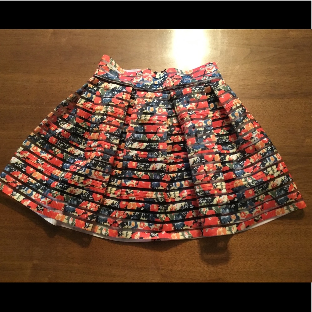 EMMA & ELSA Girls Ribbon & Netting Flare Skirt 12